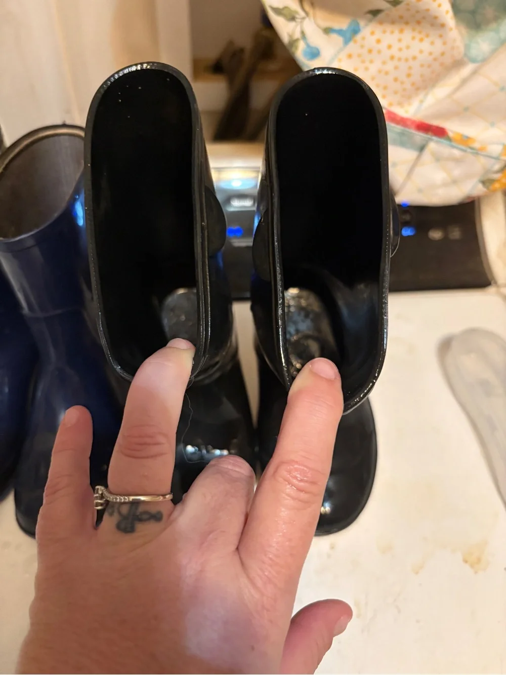 Kids Black Rain Boots